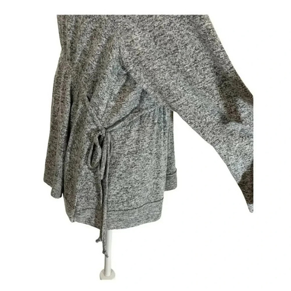 Caslon Grey Heather Peplum Crewneck Sweater size S - Picture 6 of 13